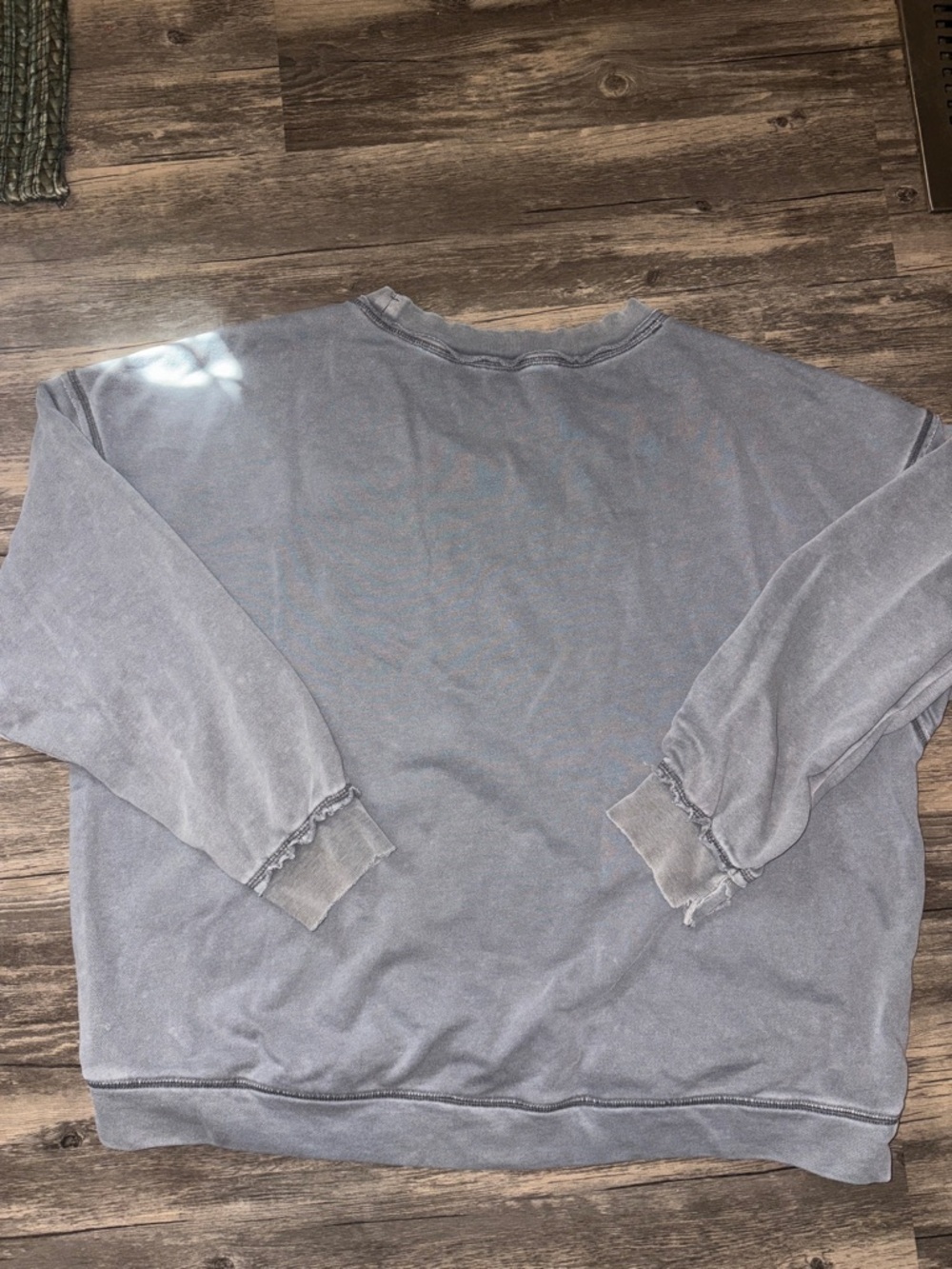Free People Movement Metti Crew Sweatshirt Distressed Pullover Size medium - Picture 6 of 6